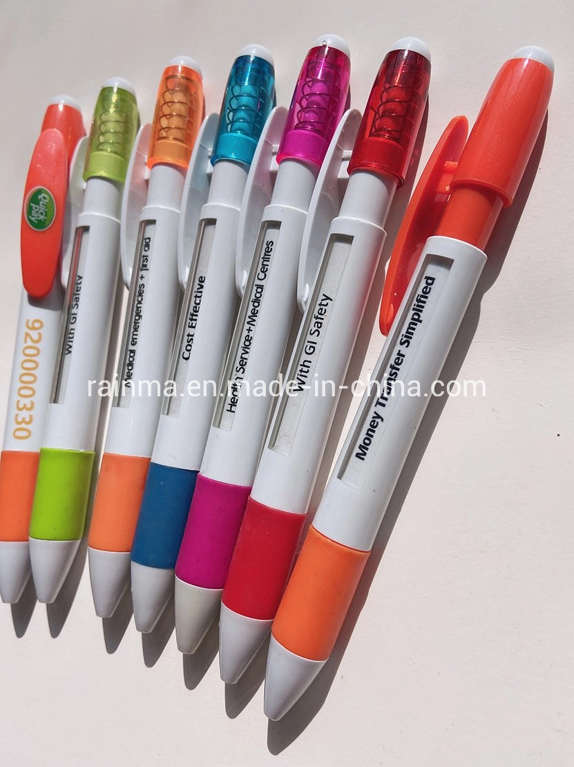 Plastic Logo Ball Pen with 6 Logo Designs for Promotional Pen Gift