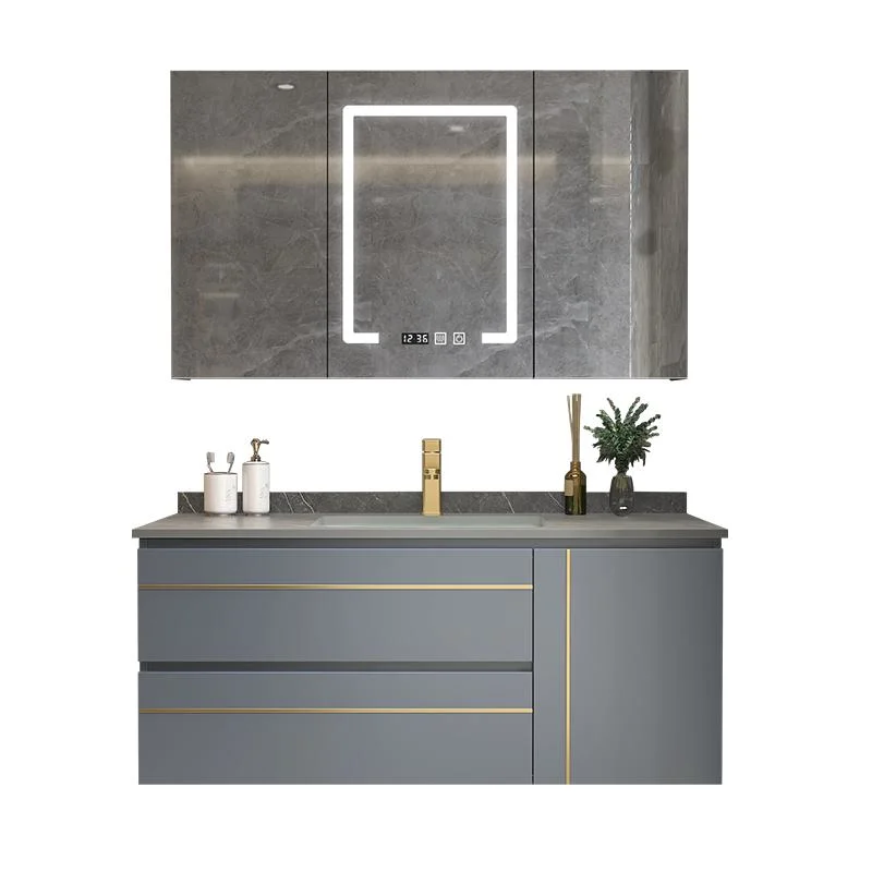 Wash Basin Vanities Marble Bathroom Vanity Stone Cabinets with Mirror