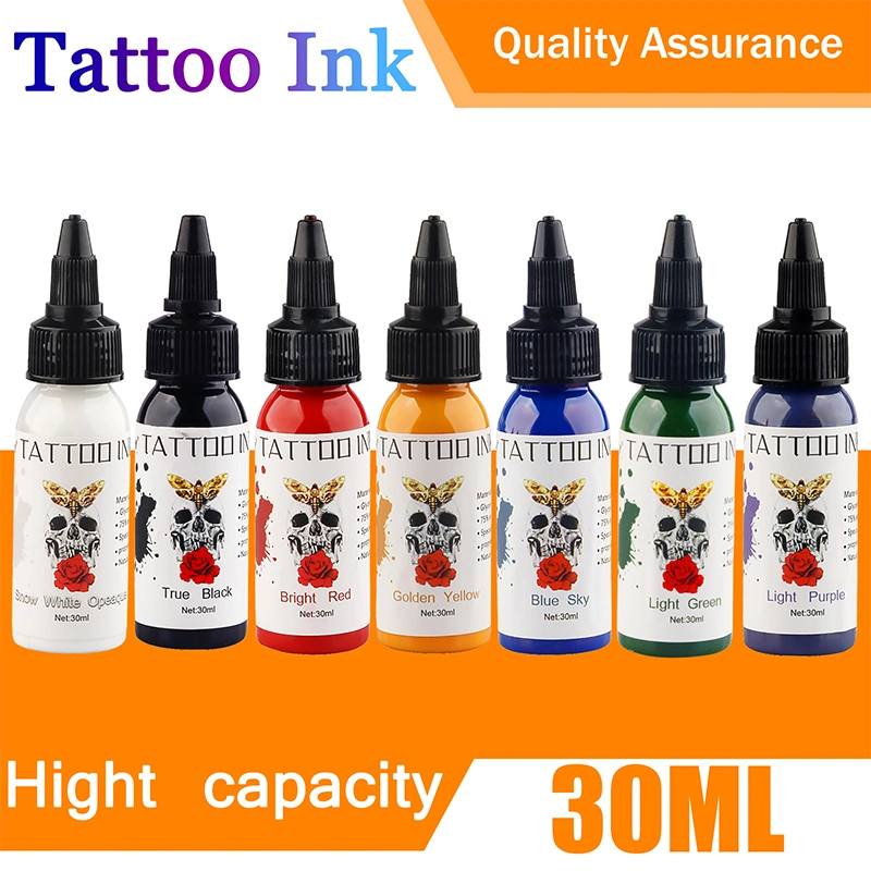 Professional 30 ml Tattoo Pigment 7 couleurs/Set Tattoo Inks