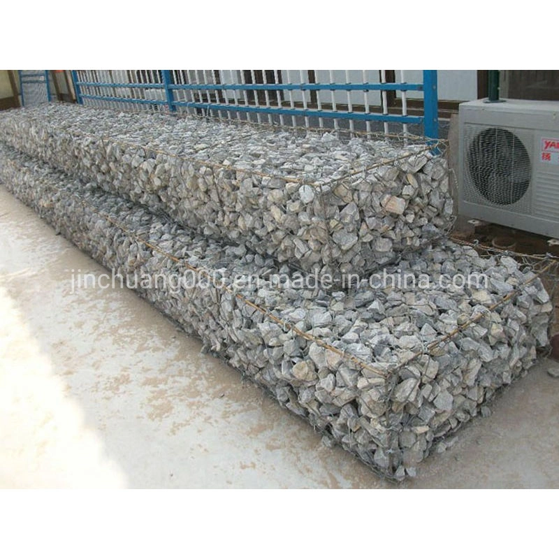 Fábrica china gaviones galvanizados soldado Gabion Box canastas de piedra de la malla de alambre