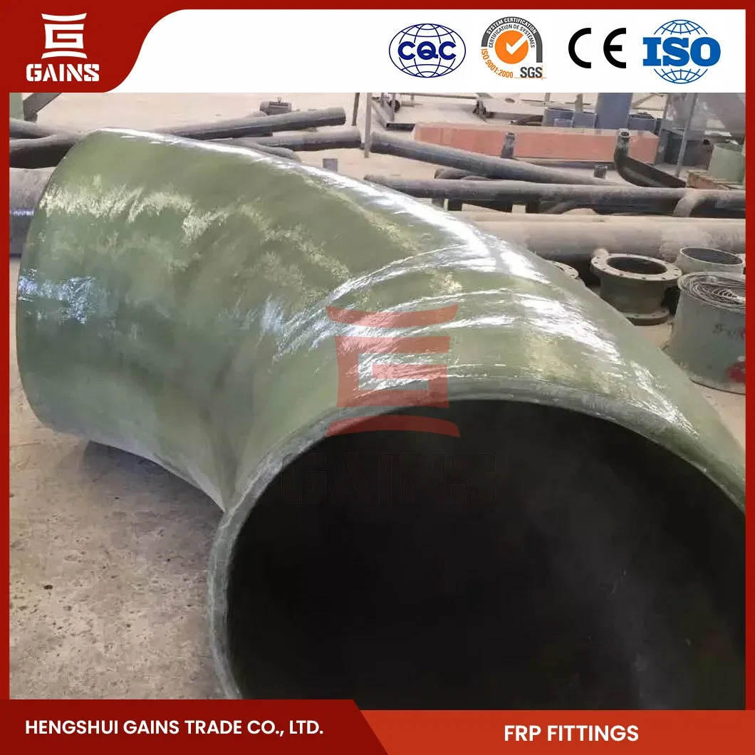 Gains GRP Fitting Suppliers 1/2" Fiberglass Elbow China FRP Y Type Pipe Elbow