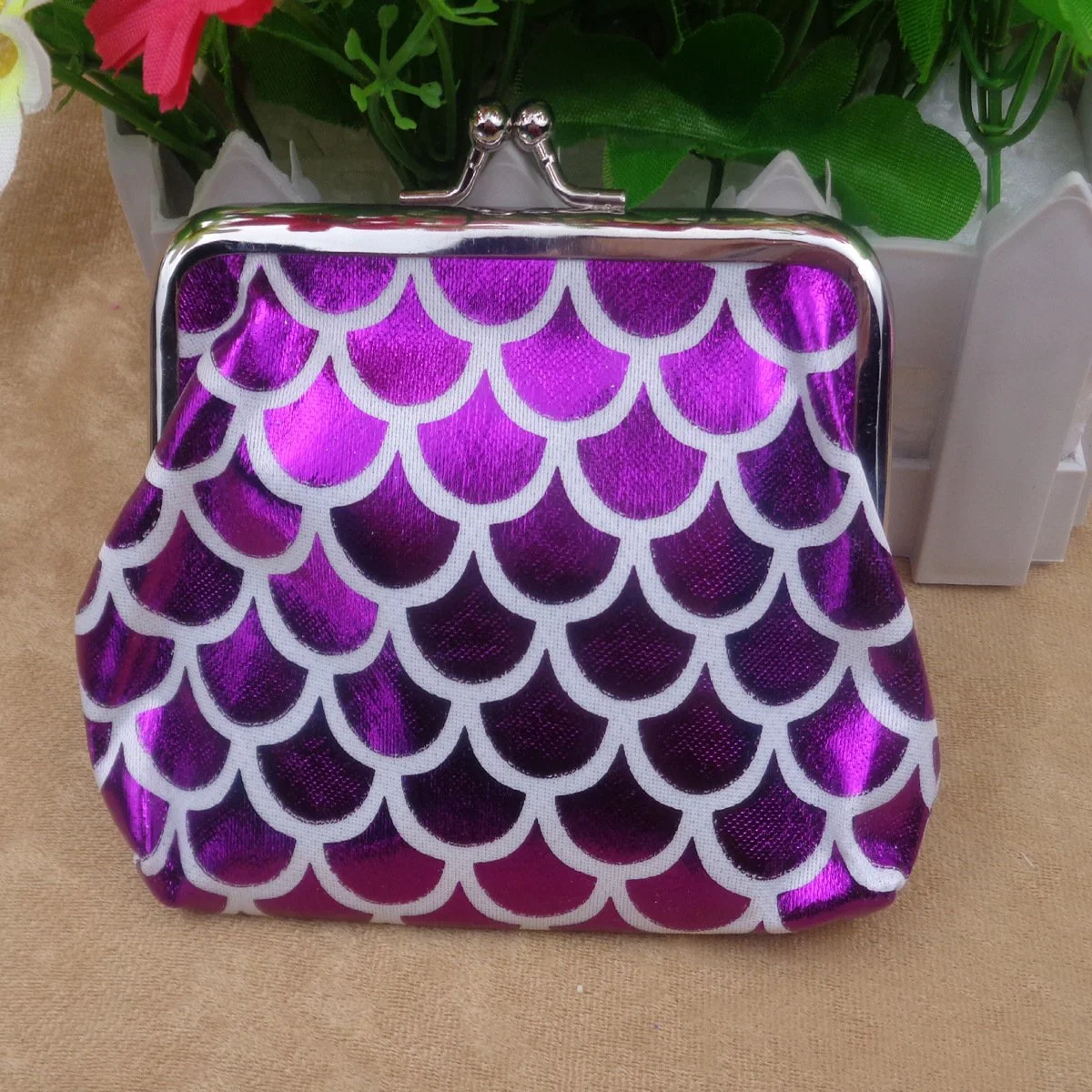 Fish Scale Wallet Bank Card Gift Bag Key Bag