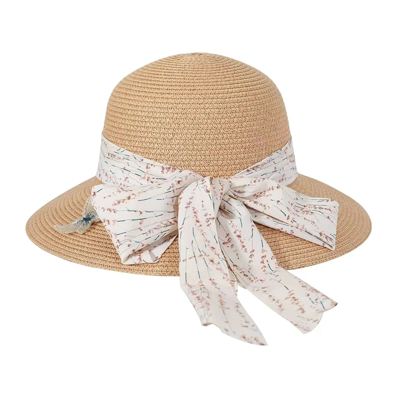 Fashion Wild Travel Beach Visor Outdoor Sun Protection Sun Female Bow Fisherman Kids Straw Hat for Women Summer Lady