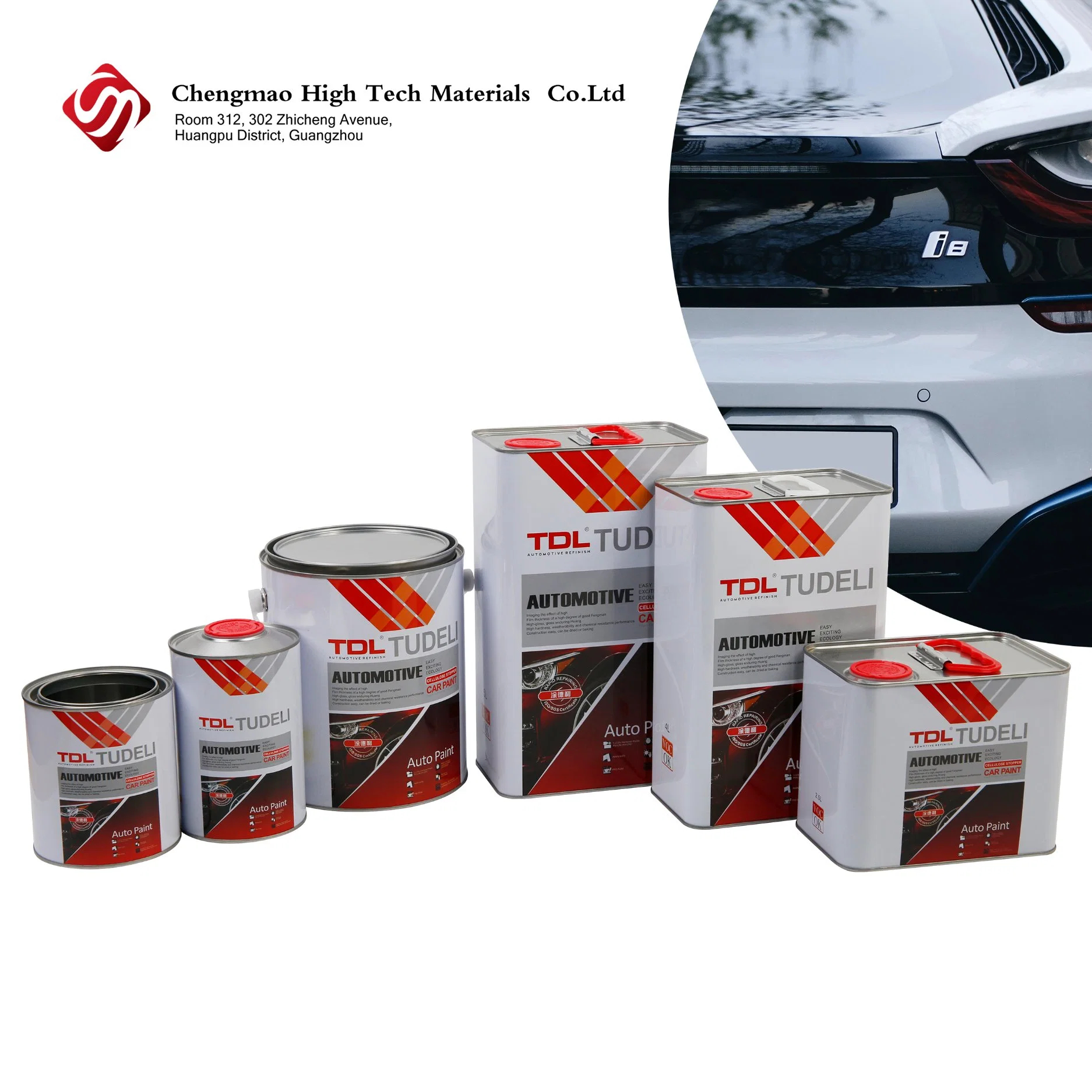 Automotive Refinish TDL Topcoat High Gloss Auto Body Paint Supply Pintura de color sólido para coches