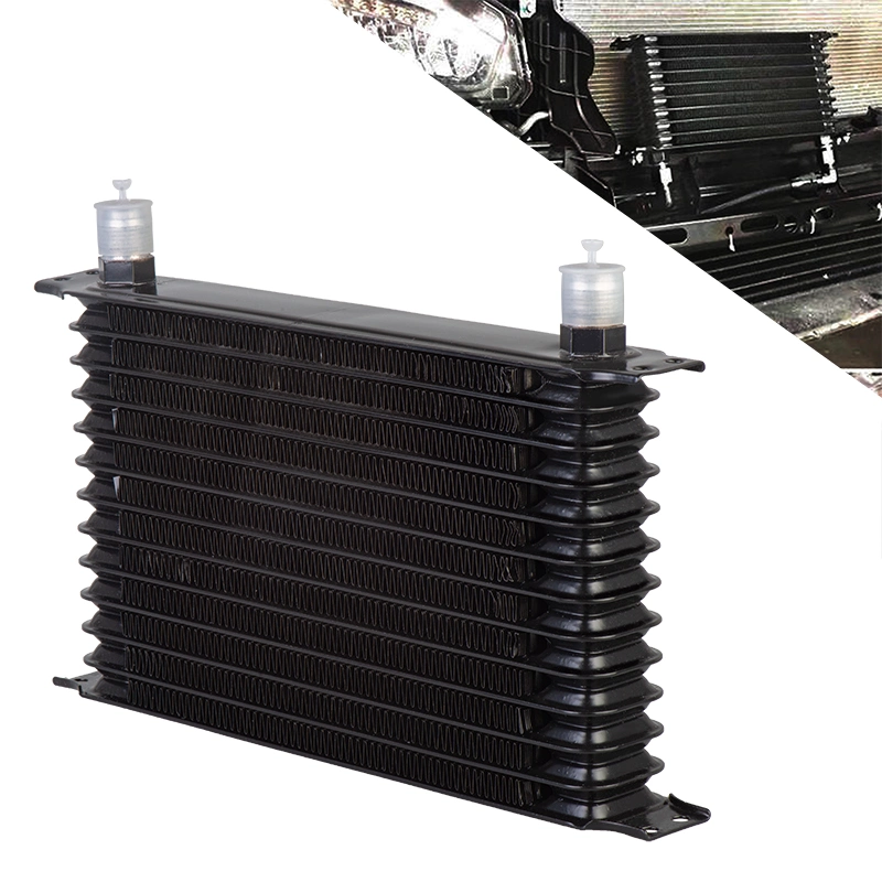 Universal Oil Cooler 7/13/15 Rows 10an 10an Universal Engine Transmission Oil Cooler Kit Japanese Trust Type Black