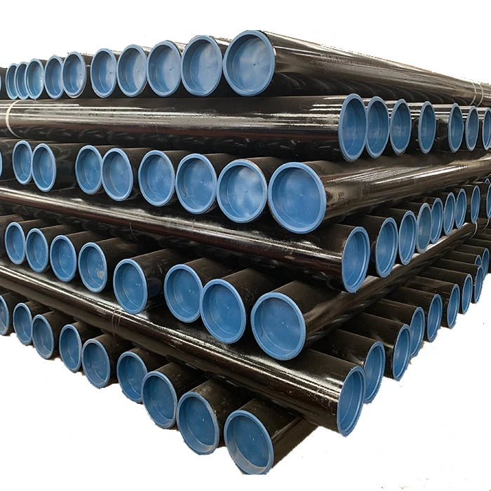 La norme ASTM A106 sch40 TUYAU TUYAU D'USINE TUBE, ST37 ST52 ronde sans soudure en acier étiré à froid de l'API Anti-Rust de haute qualité de pulvérisation de peinture noire