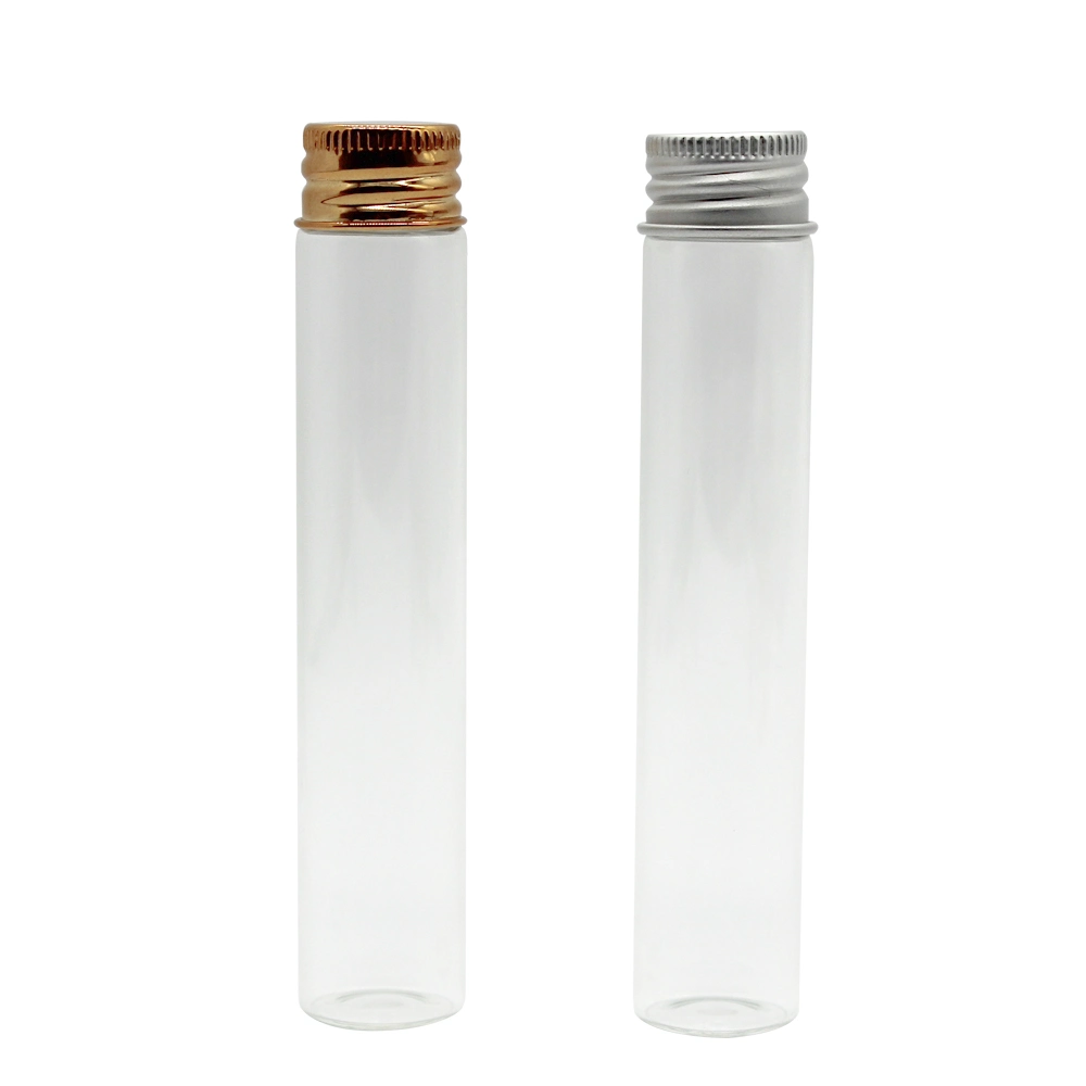 4 DRAM Transparent Glass Vial with Smooth Black White Child Resistant Lid 2 DRAM Glass Bottle Pre Roll Tubes