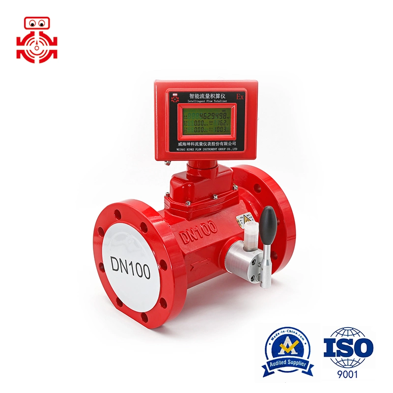 DN50mm 6.5~65m3/H Natural Gas Turbine Flow Meter for Trade Metering Urban Pipeline Gas Metering, Industrial Gas Metering