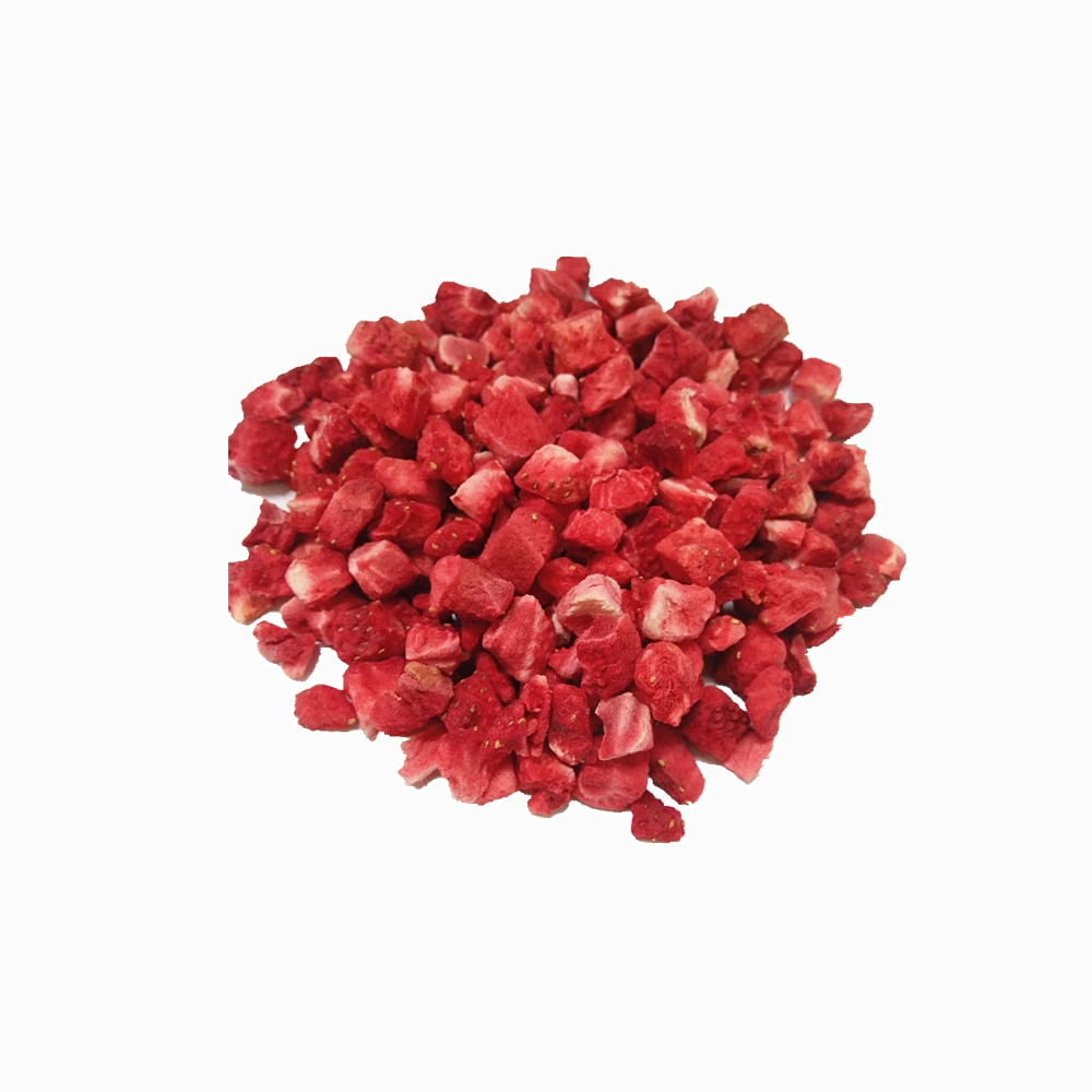 Fruta deshidratada Freezen Fresa seca FD fresas de Fresa 10x10mm