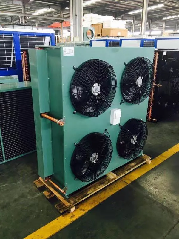 Low Noise Flat Plate H Type Side Discharge Condenser for Condensing Unit Refrigeration System