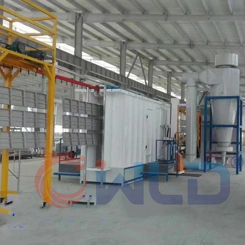 WLD China Professional Metal Coating Production Line polvo electroestático automático Línea de recubrimiento sistemas de línea de pintura de revestimiento de polvo para Indonesia