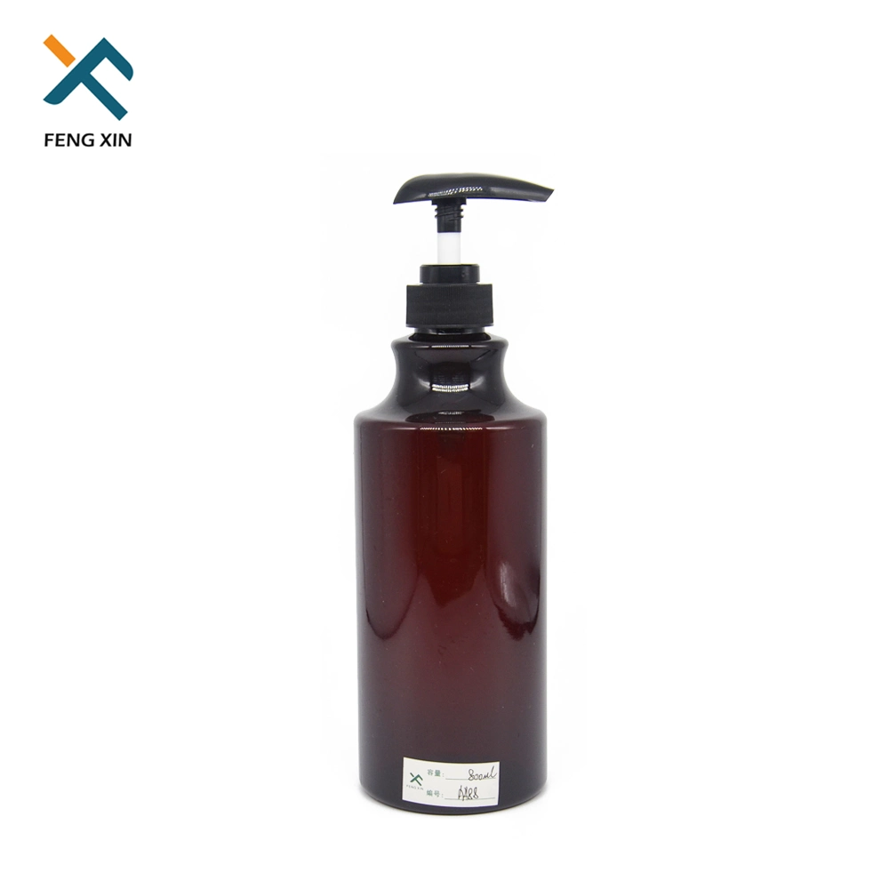 300ml 500ml 800ml 1000ml Lotion Pump Brown Conditioner Plastic Hair Shampoo Bottle