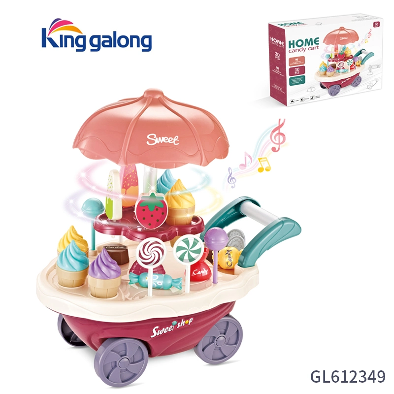 Hot Sale Mini Ice Cream Cart Toys Kids Game Candy Toy Sweet Shop Portable Play Plastic Car Other Pretend Play & Preschool Toys