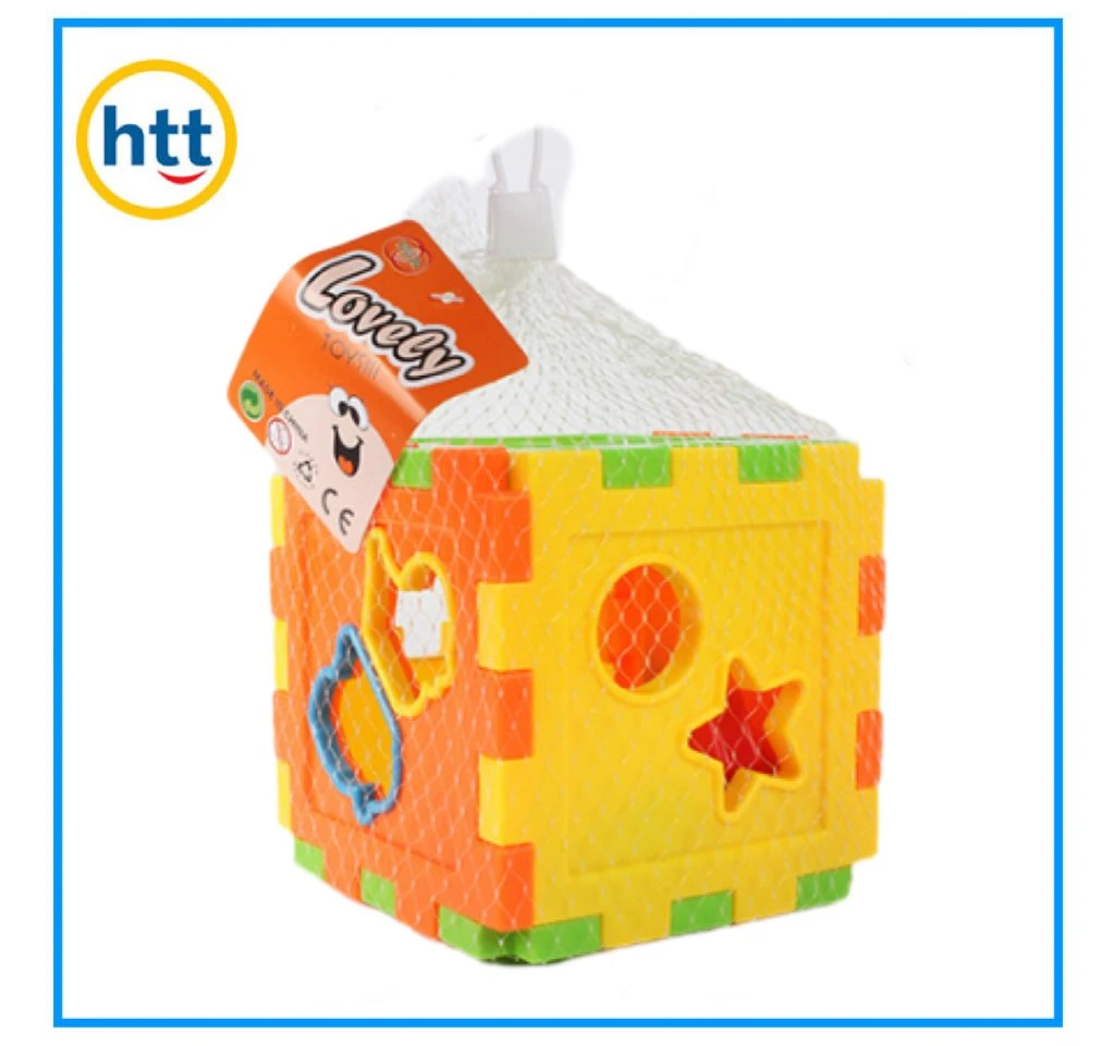 Bloque de cubos de plástico al por mayor Puzzle Juego de Clasificación Juguetes bloques de construcción Juguetes niños regalos