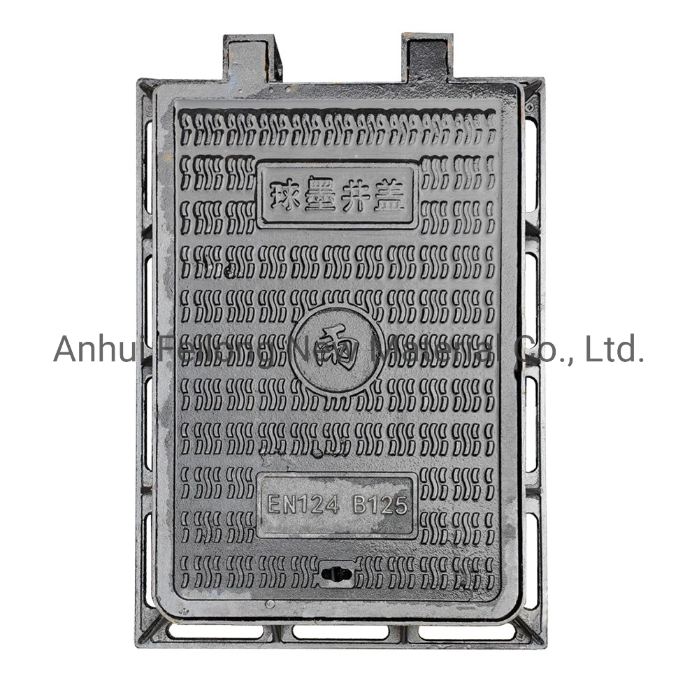 Heavy Duty Cast Ductile Iron Manhole Cover En124 600mm Length 800mm Width 50mm Thick Round Customizable Frame