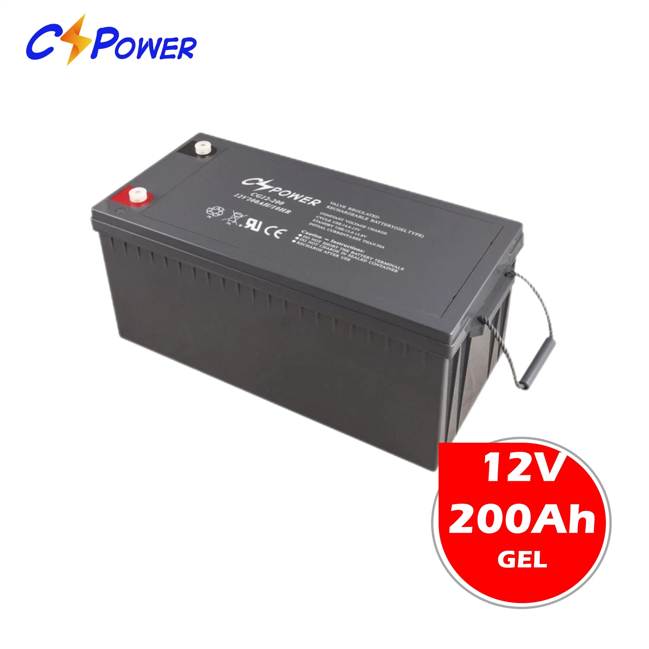 Cspower VRLA SMF 200ah Gel Battery 12V Sealed-Acid-Battery/Solar Battery/Storage-Battery/Solar-Power-Battery/CSM
