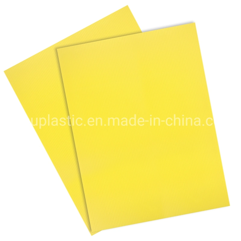 4mm/0.157" Yellow Corrugated Plastic Sheet for Custom Die Cut