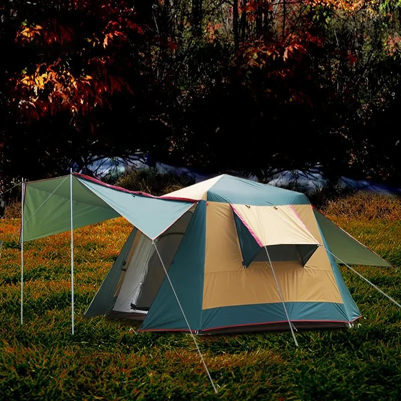 3-4 Person Thickened Aluminum Alloy Rod Family Camping Tent