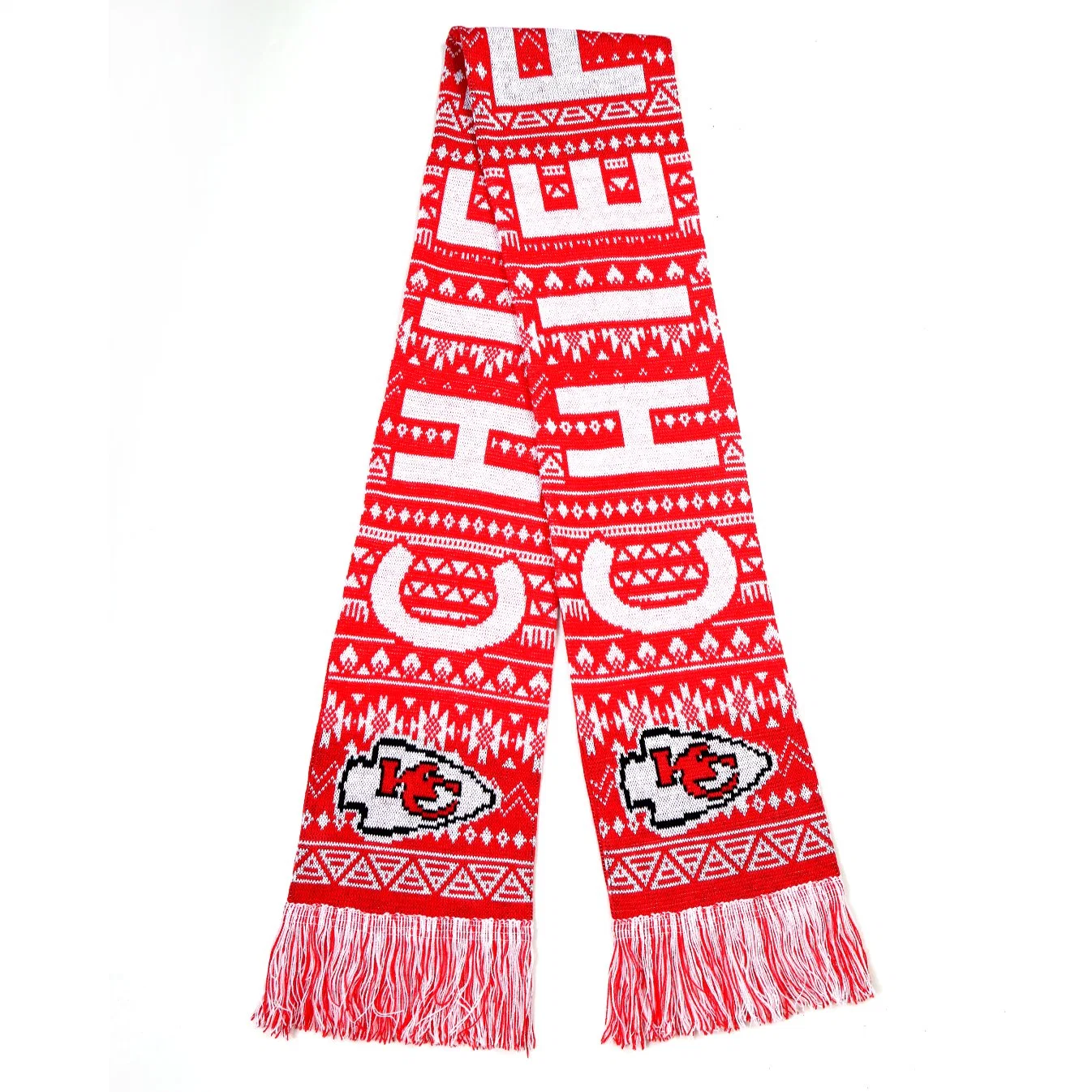 Cachecol de Algodão Macio Tricotado com Design Personalizado em Jacquard para o Inverno da Moda