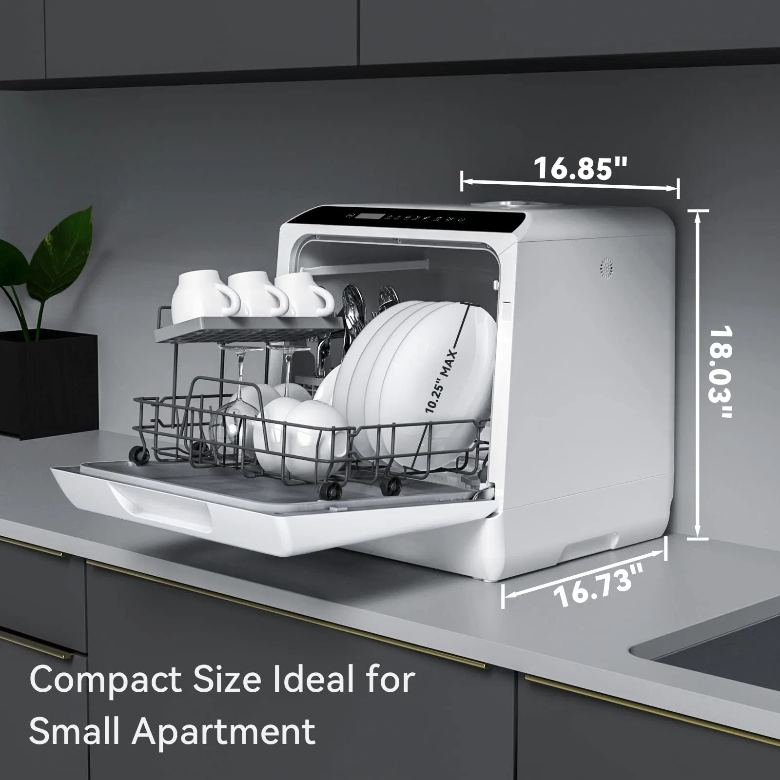 New Design Hookup Needed Digital Washing Programs Portable Temperature Energy Basket Dishwasher