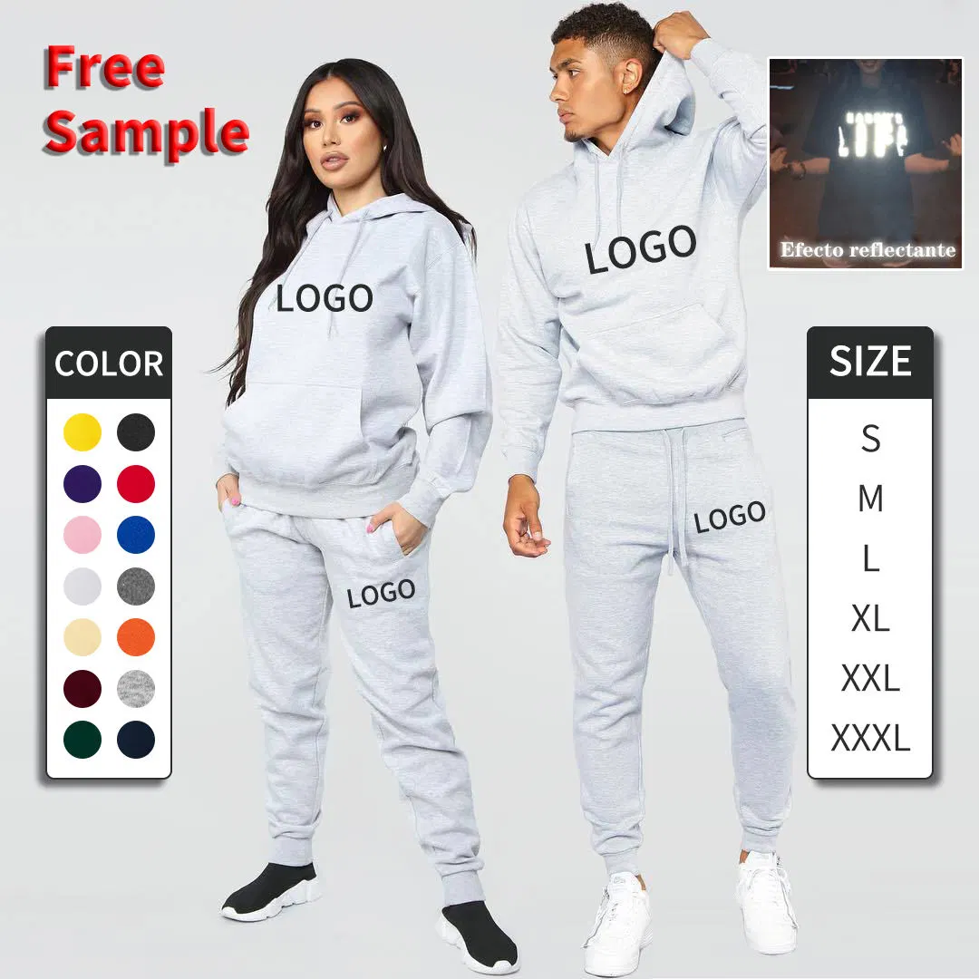 Wholesale/Supplier Couple Unisex Sportswear Blank Gym Wear Sweatshirt Clothing Custom Breathable Jogging Sweatpants Set Fleece Hoodies for Men's Women