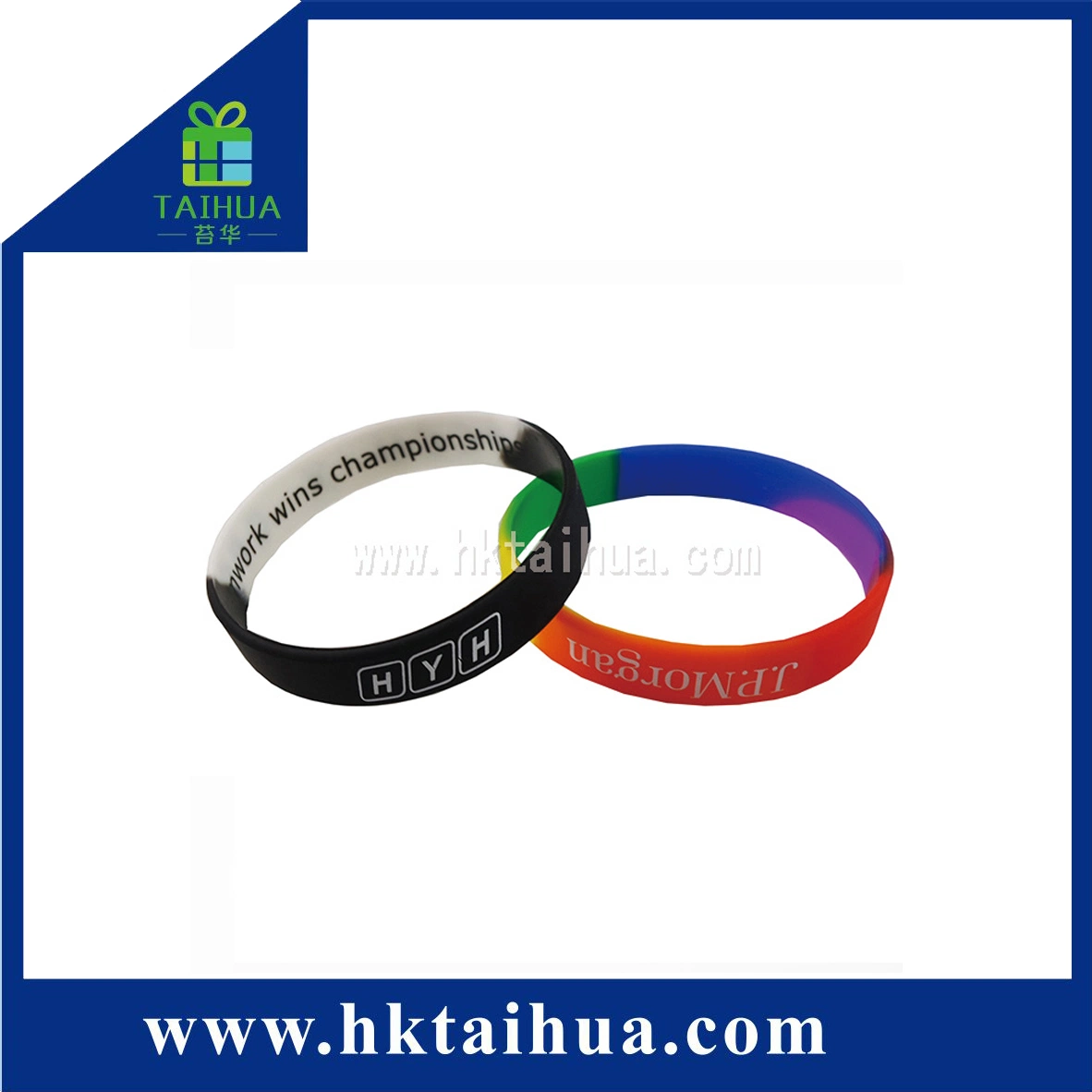 Accessoires de Mode de gros de la silicone bracelet avec logo personnalisé