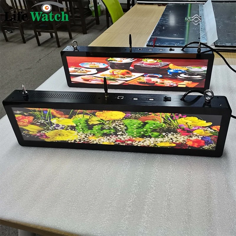 34-Inch Double Sided Bar LCD Digital Signage Screen with Dual Android System