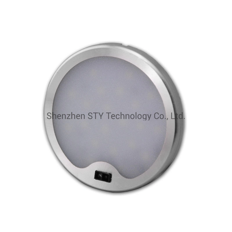 12V 3W Dimmable LED Puck Cabinet/Furniture/Wardrobe/Closet Hand Motion Sensor Lamp