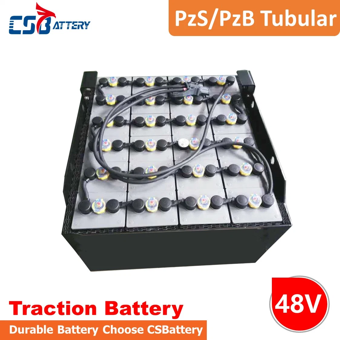 Csbattery inondées tubulaire Rechargeable Batterie de traction pour le camion/Chariot élévateur à fourche/véhicule/Electric-Power 2pzb/3pzb/4pzb/5pzb/6pzb/7pzb/8pzb/9pzb/10pzb/2-13pzs/csv