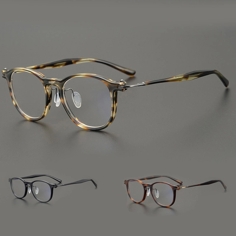 Japanese Retro Literary Eyeglasses Frame Men and Women Square Plate Glasses Pure Titanium Eyeglasses Frame