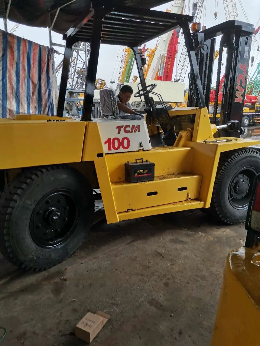 6000mm Height Tcm Diesel Forklift10tons Japanese Engine Good Condition