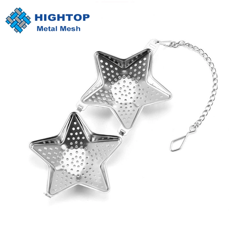 Cute Design Star Shape Loose Tea Leaf Infuser Tea Filter Stainless Steel Tea Infuser with Chain