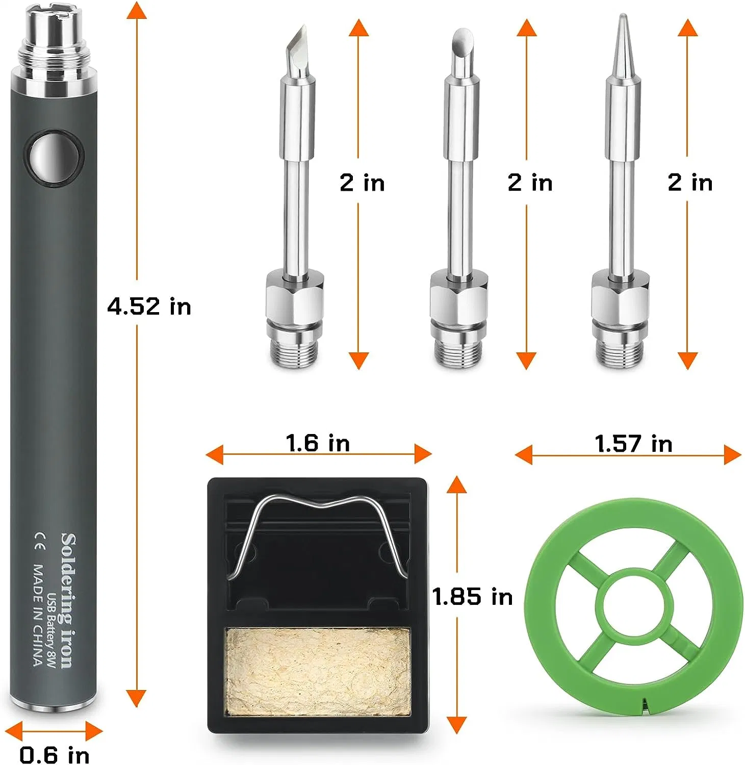 510 Soldering Iron Battery Rechargeable Cordless USB Rechargeable Portable Soldering Iron Kit