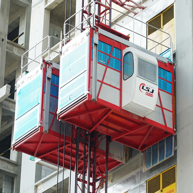 Construction Alimak Passenger Material Hoist Sc200/200 Personal Elevator with 650*650*1508mm Mast