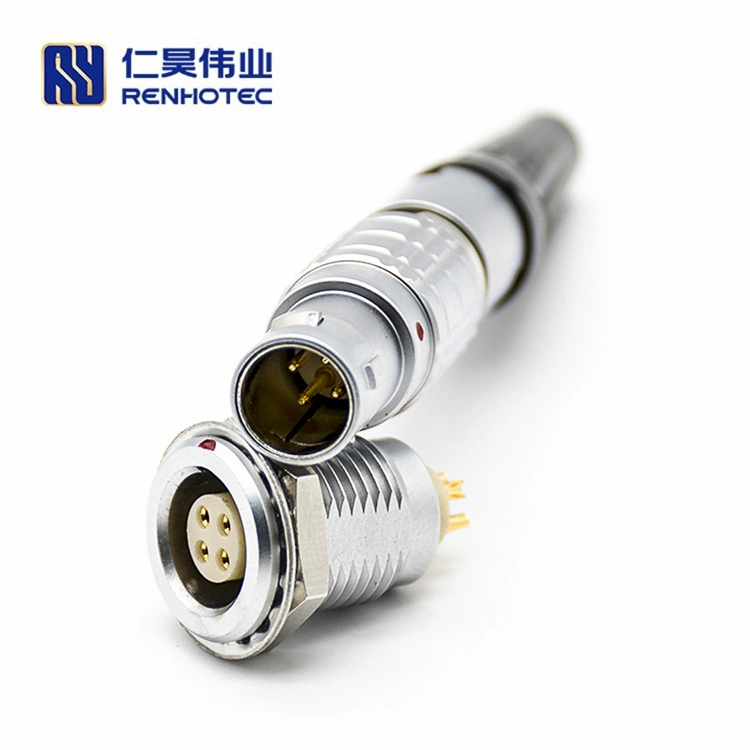 B Series Egg Fgg 304 4 Pin Push Pull Self Locking Circular Connector