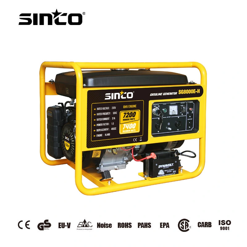 8kw Gasoline Generator 220V Single Phase 380 Volt Three-Phase Small Mini Home Petrol Generator