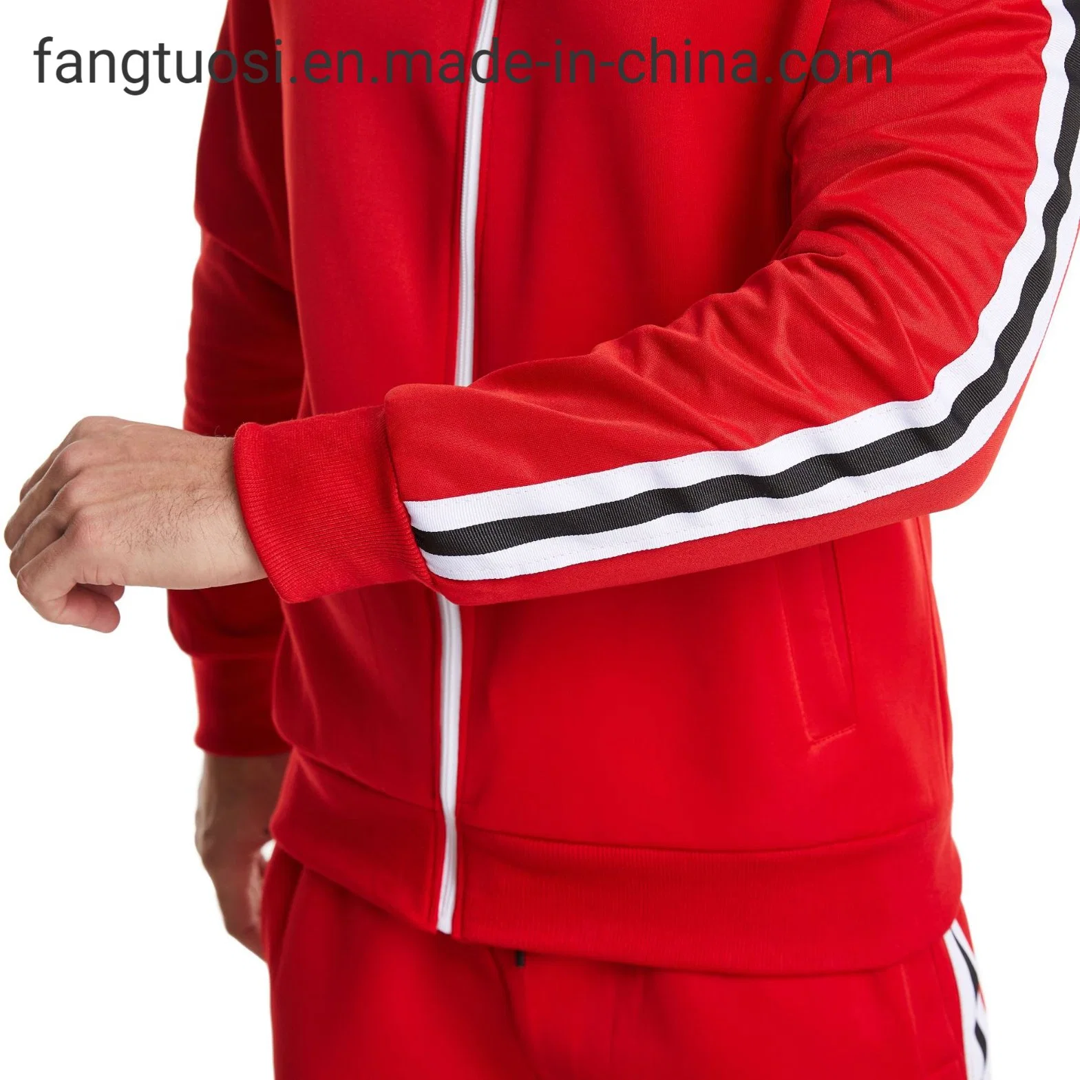 Low MOQ Solid Color Activewear Fitness Apparel Workout Running Fitness Sportswear Gym Full Zip Jacket Man with Pockets