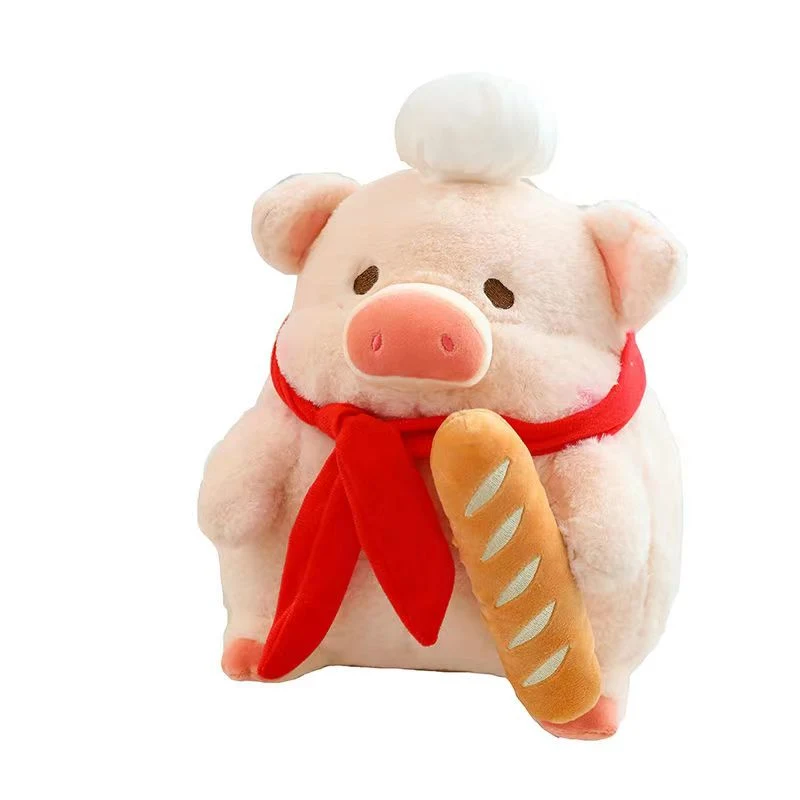 Pig peluche jouets toast Pig pain Pig oreiller de couchage Cadeau pour enfants