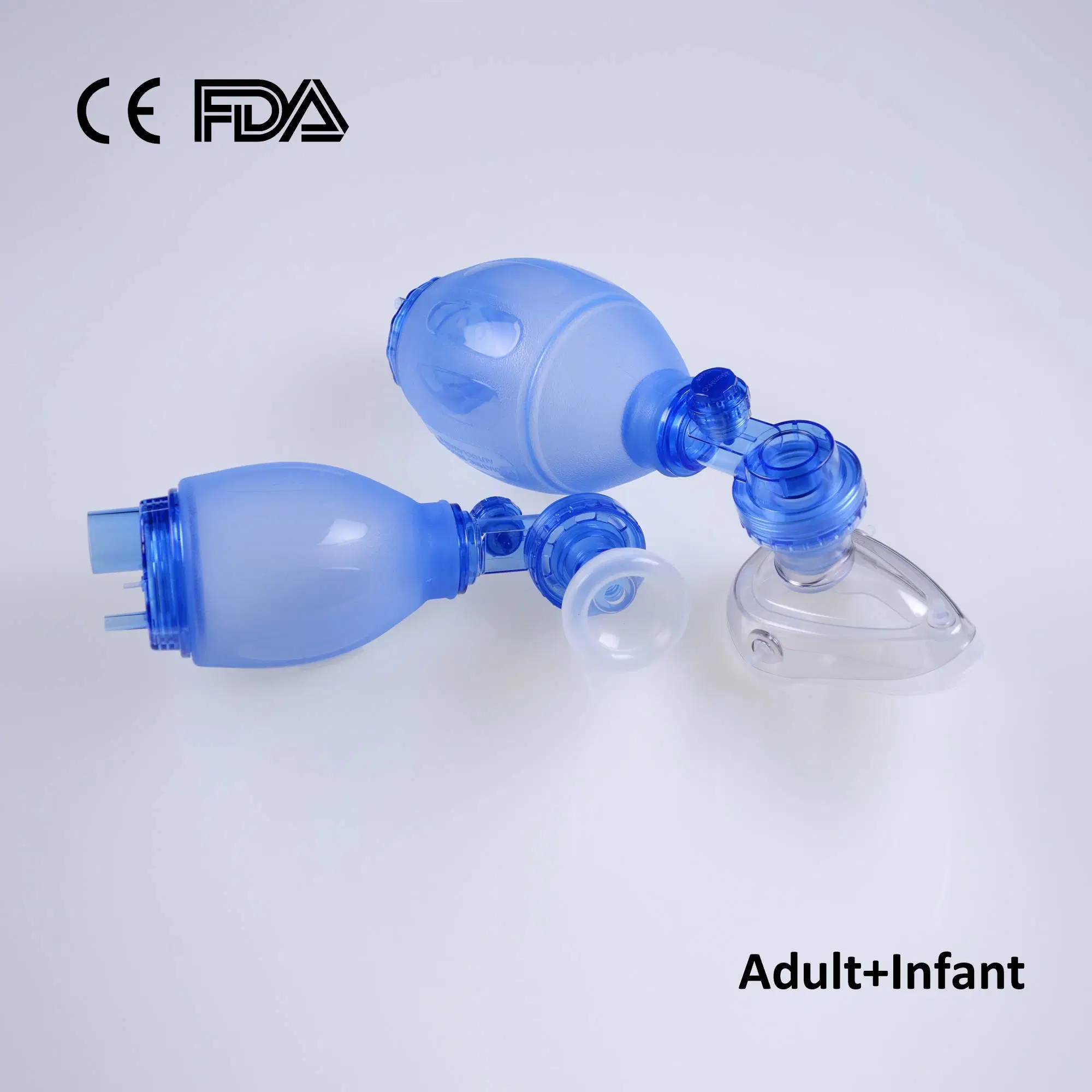 Silicone Ambu Bag with Oxygen Mask Silicone Manual Resuscitator Kit Set Factory with CE, FDA for Neonate New Born Baby Size