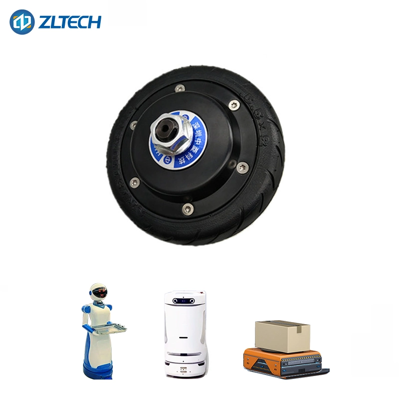 5.5" 5.5 Inch Hub Motor 24V 400rpm 60kg Agv Load Electric Hub Motor Wheel with Optical Incremental