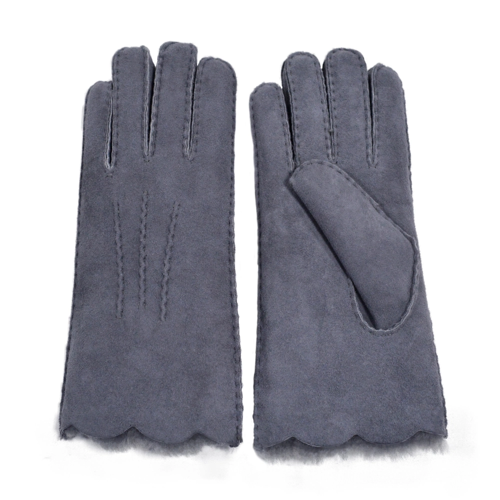 Guantes de piel de alta calidad genuina Linning Sheepskin lana guantes para las mujeres y hombres