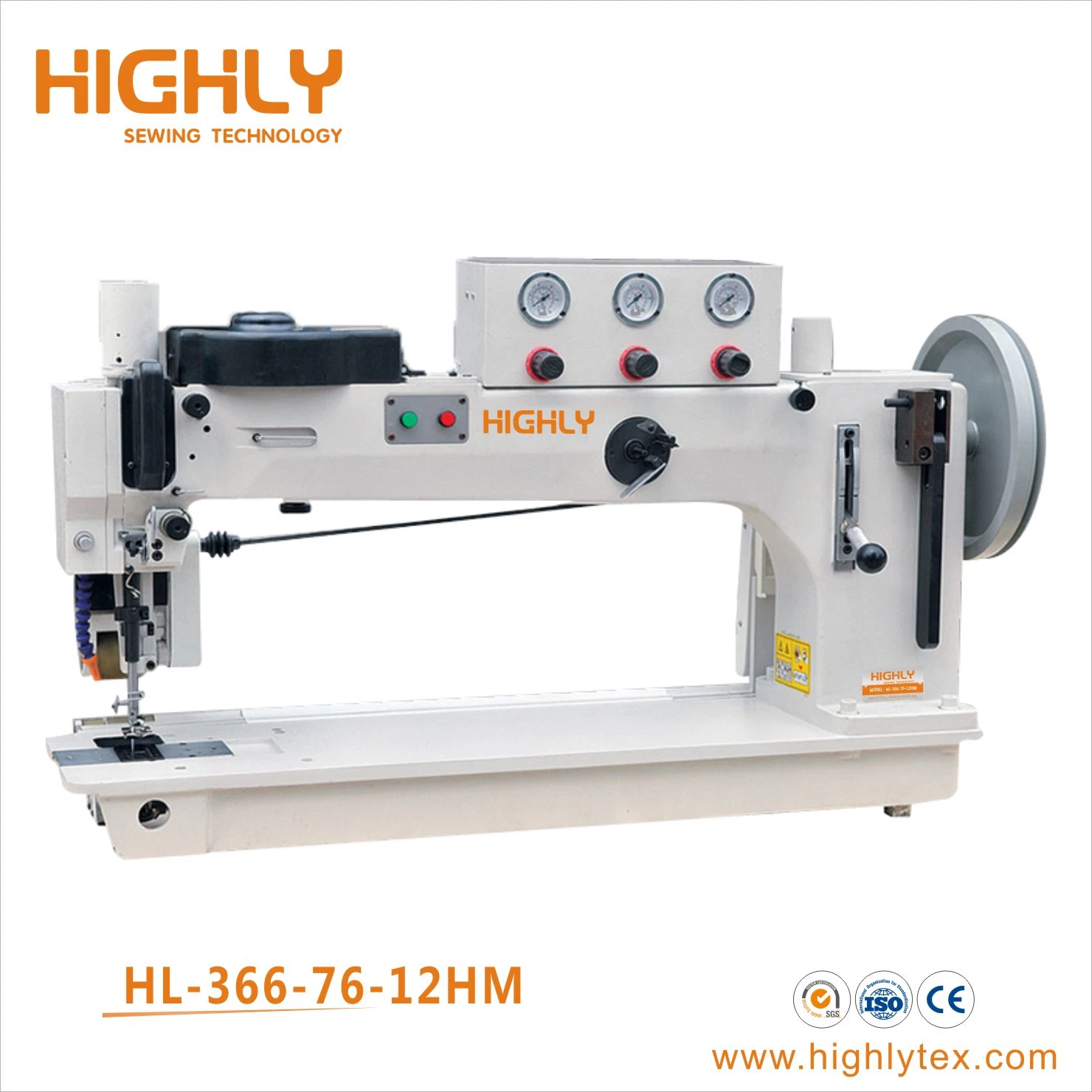 Hl-366-76-12hm High Arm & Long Arm Flat Bed Heavy Weight Material Sewing Machine