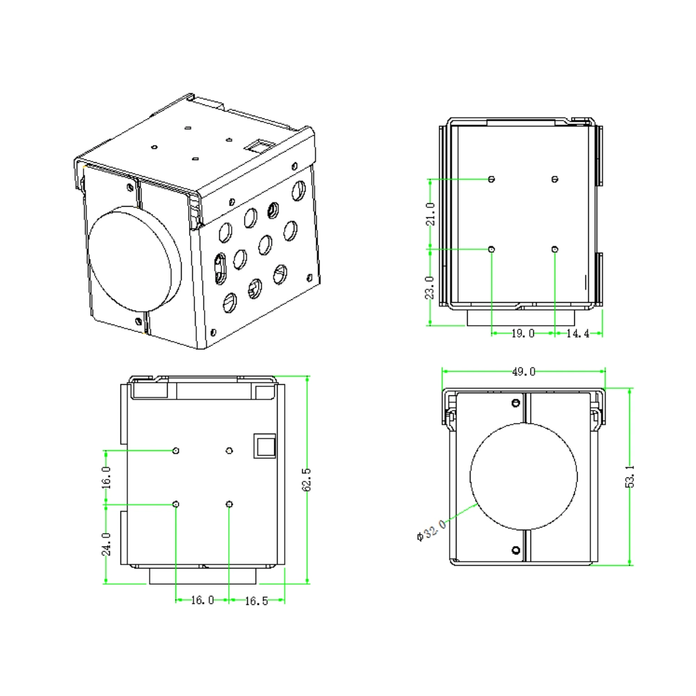 Univision CCTV Block Mini Zoom Kamera für Drohne UV-Zns8110