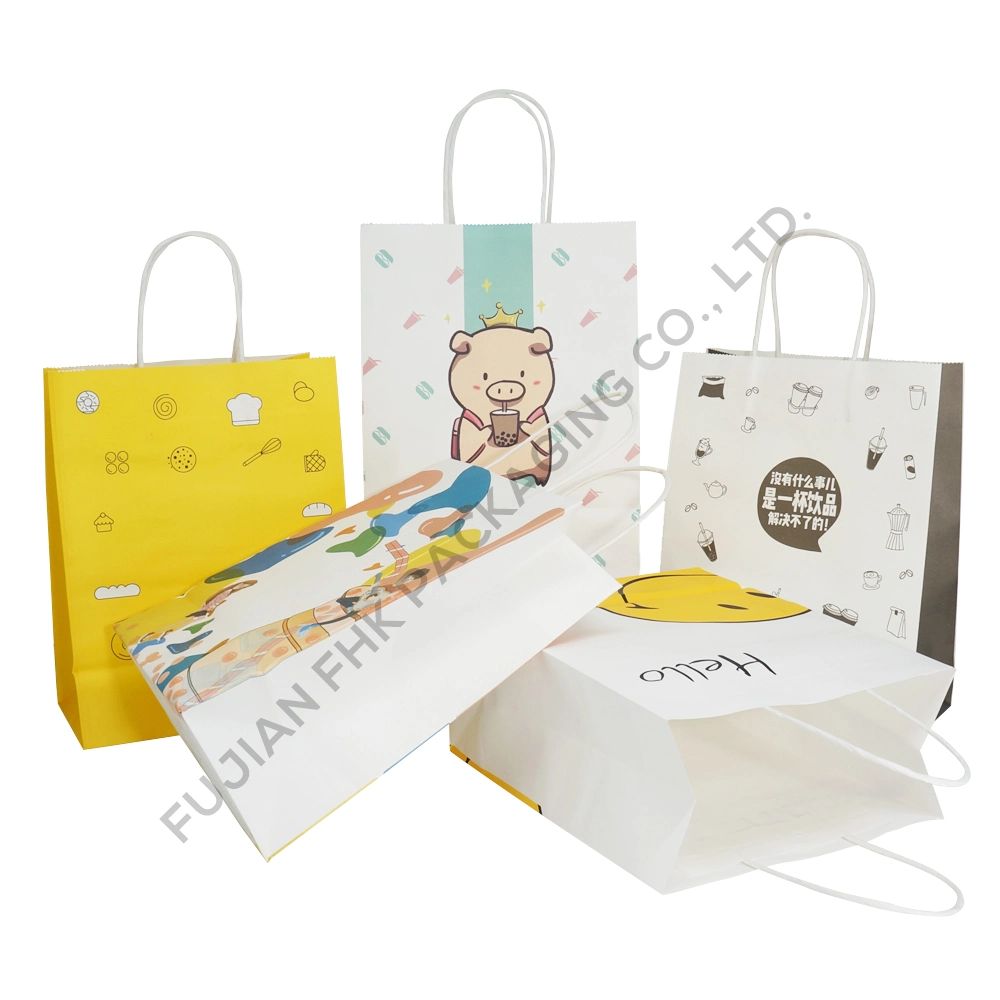 Free Sample Cheap Kraft Paper Restaurant Gift Shopping Clothing Jumbo Bag