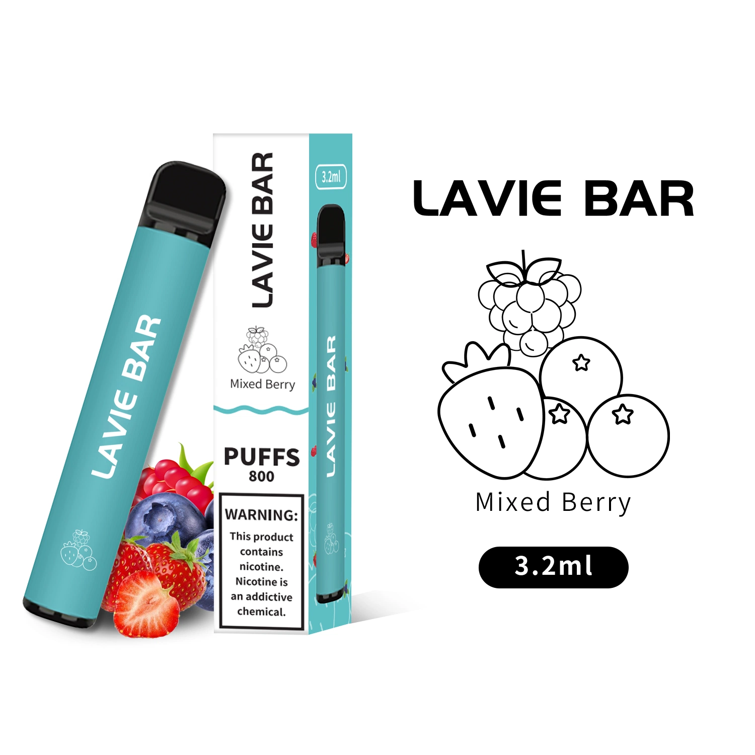 Diseño de la vieja escuela 2021 Lavie desechable VAPE 800puffs VAPE Pen