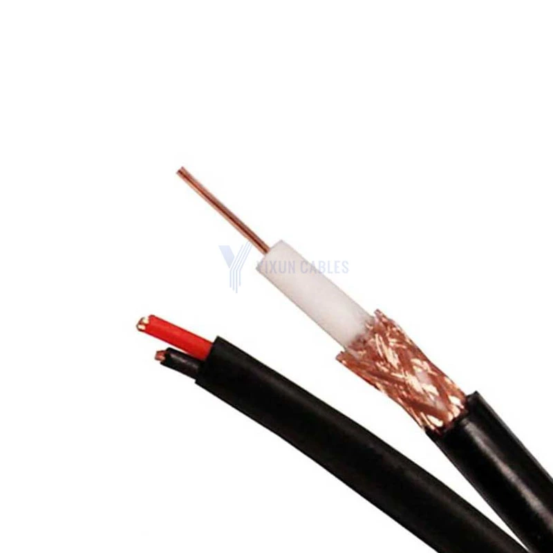 Nuevo material RG59 Cable Coaxial +2núcleo siameses de comunicación para CCTV digital cable CATV UL/ETL/RCP/CE/RoHS/alcance aprobado