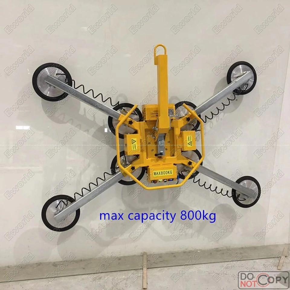 Finely Processed 800 Kg 8 Suckers Electricity Glass Vacuum Lifter