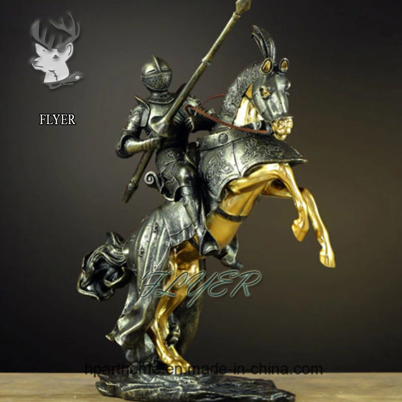 High Quality Life Size Bronze Art Craft Riding Horse Man Sculpture