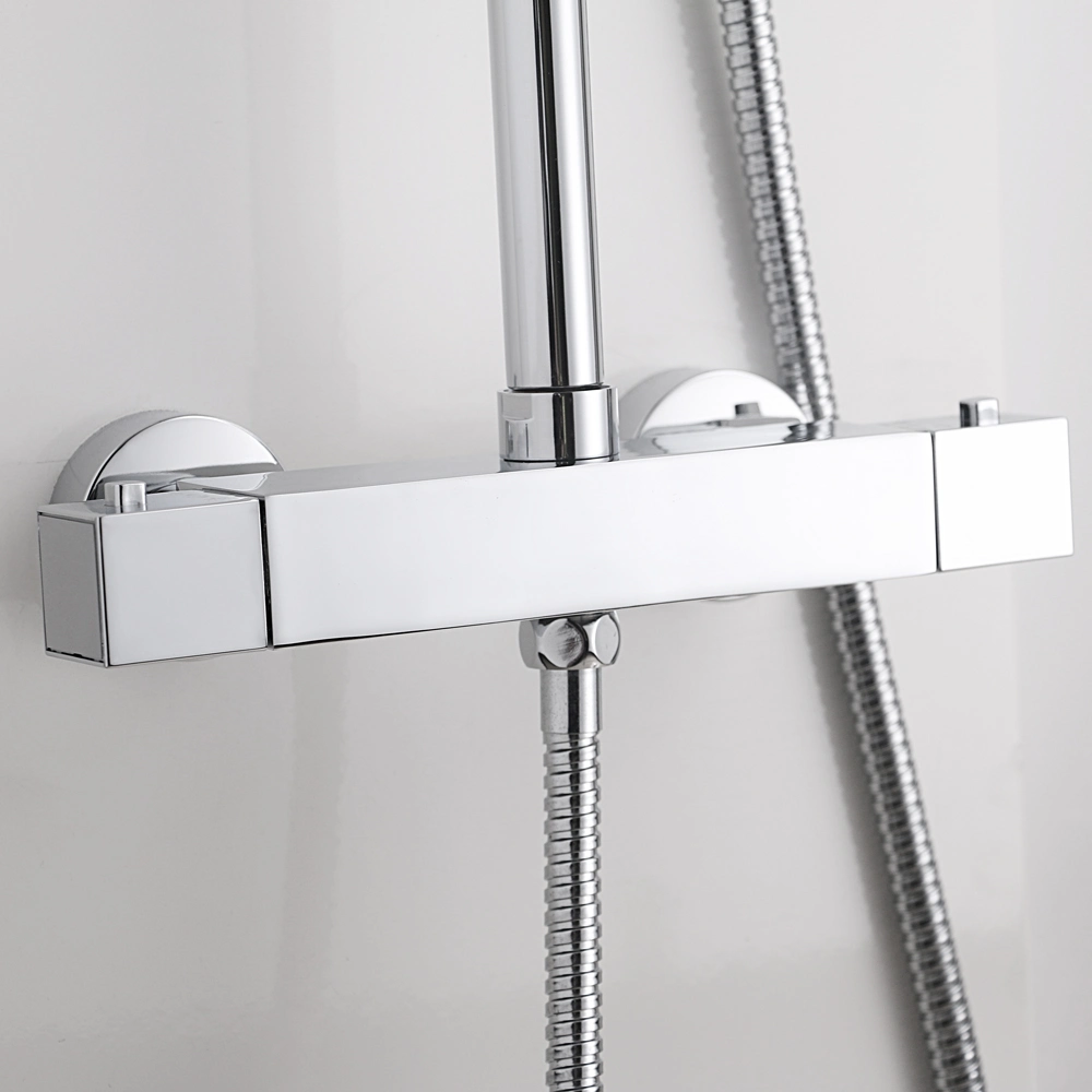 Temperature Control Rain Shower Chrome Bathroom One Outlet