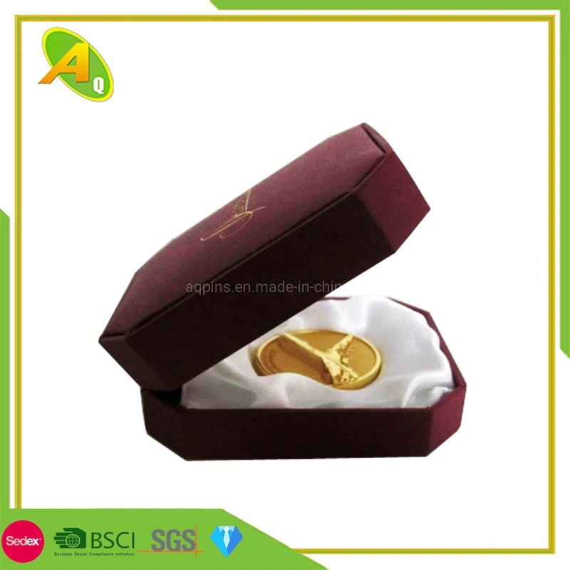 High quality/High cost performance  Custom Logo Coin Box Velvet Gift Lapel Pin Packaging Box for Promotional Gifts (06)